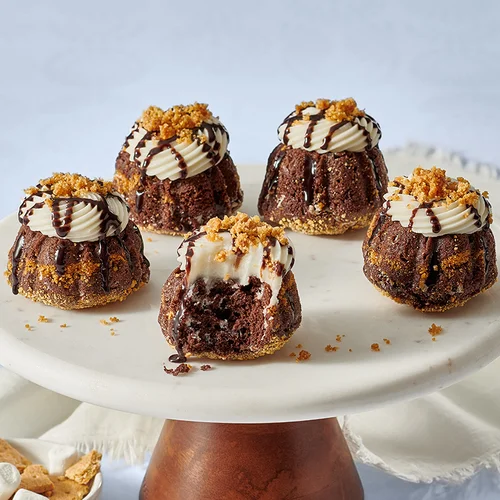 S'mores Made With HERSHEY'S Bundtinis crowned with signature frosting - Shop Bundtinis