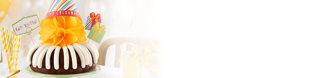 Happy Bundt day Bundt Cake with party hat