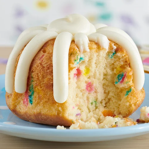 Confetti Bundtlet and signature frosting on top - Shop Bundtlets & Towers