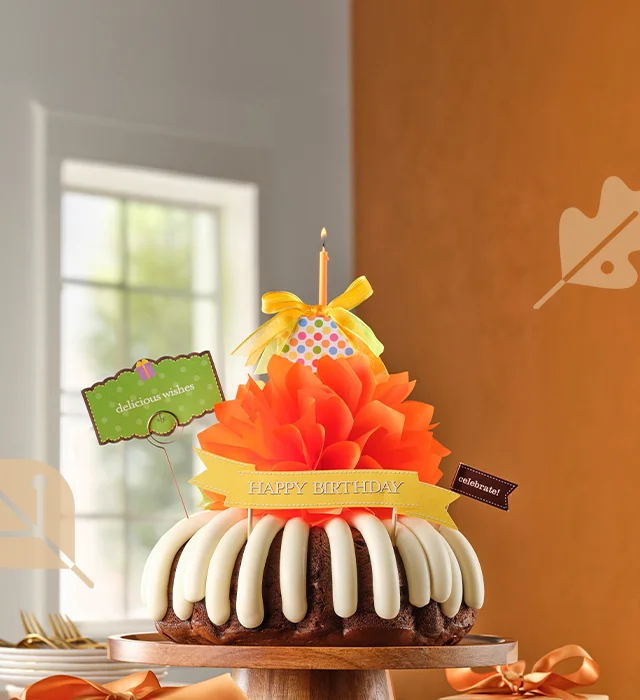 Build-A-Birthday Cake with birthday-themed decorations.