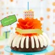 Bundt Cake with decorations on top.