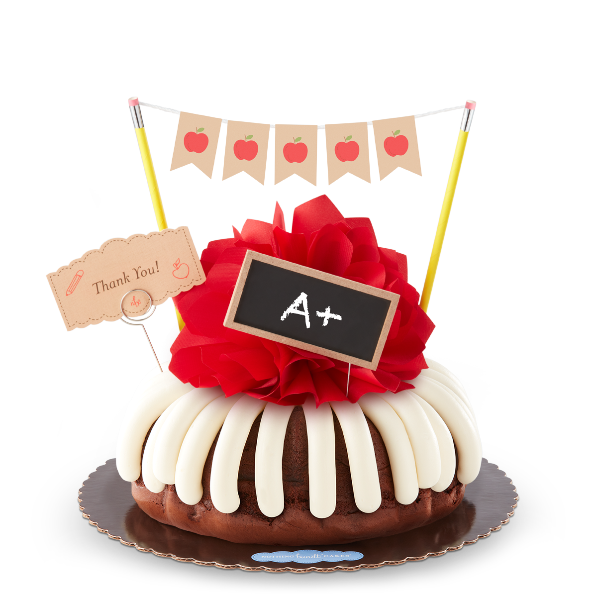 Bundt Cake with decorative Flags