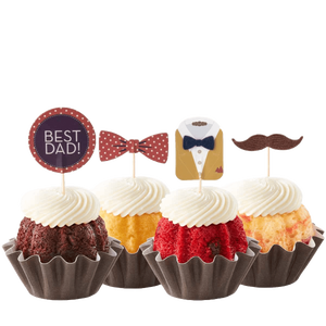 Four Bundtinis with Father's Day topper decoration -- Shop Now.