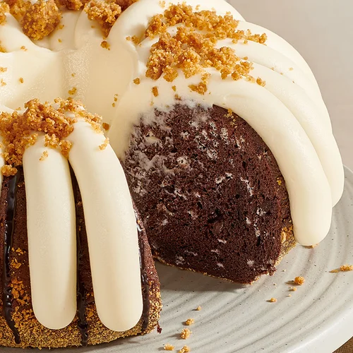 S'mores Made With HERSHEY'S Bundt Cake with signature frosting - Shop Bundt Cakes
