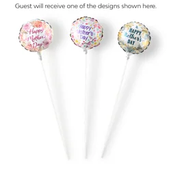 Three 4-inch Mother's Day Balloon Picks.