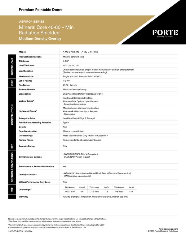 Technical Documents | Forte Opening Solutions