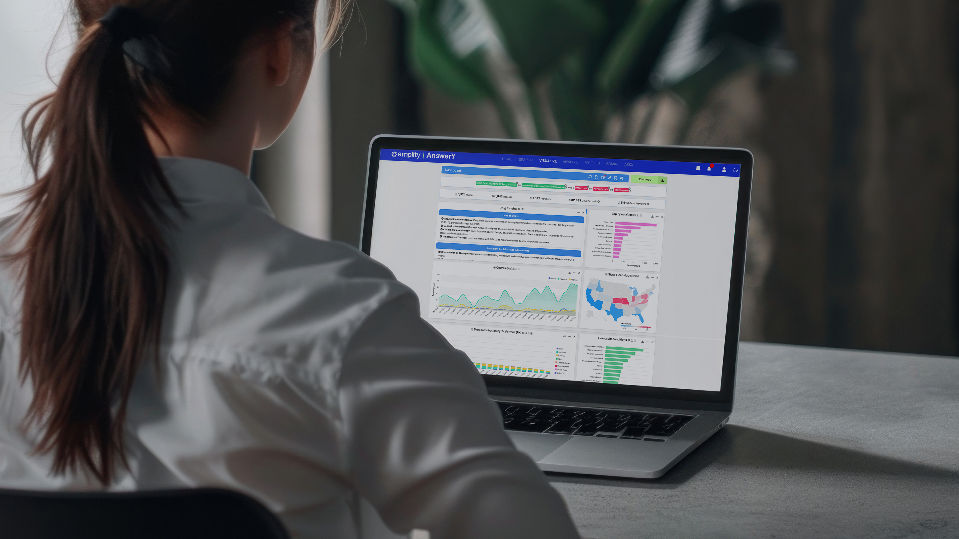 AnswerY platform on laptop screen