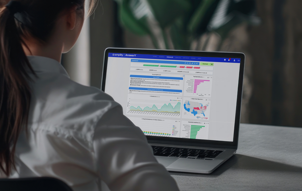 AnswerY platform on laptop screen