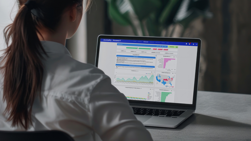 AnswerY platform on laptop screen