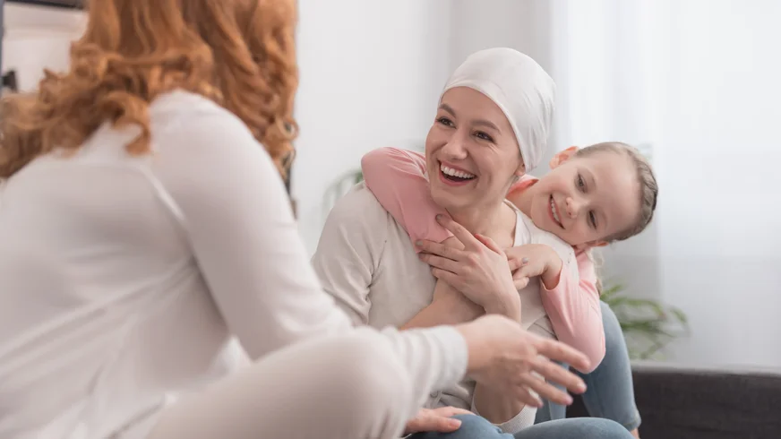 Oncology nurse navigator assisting with the patient journey.