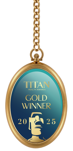 2025 TITAN Gold Winner award badge.