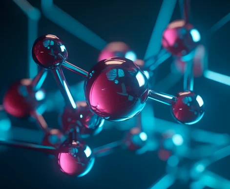 a 3D render of a molecule