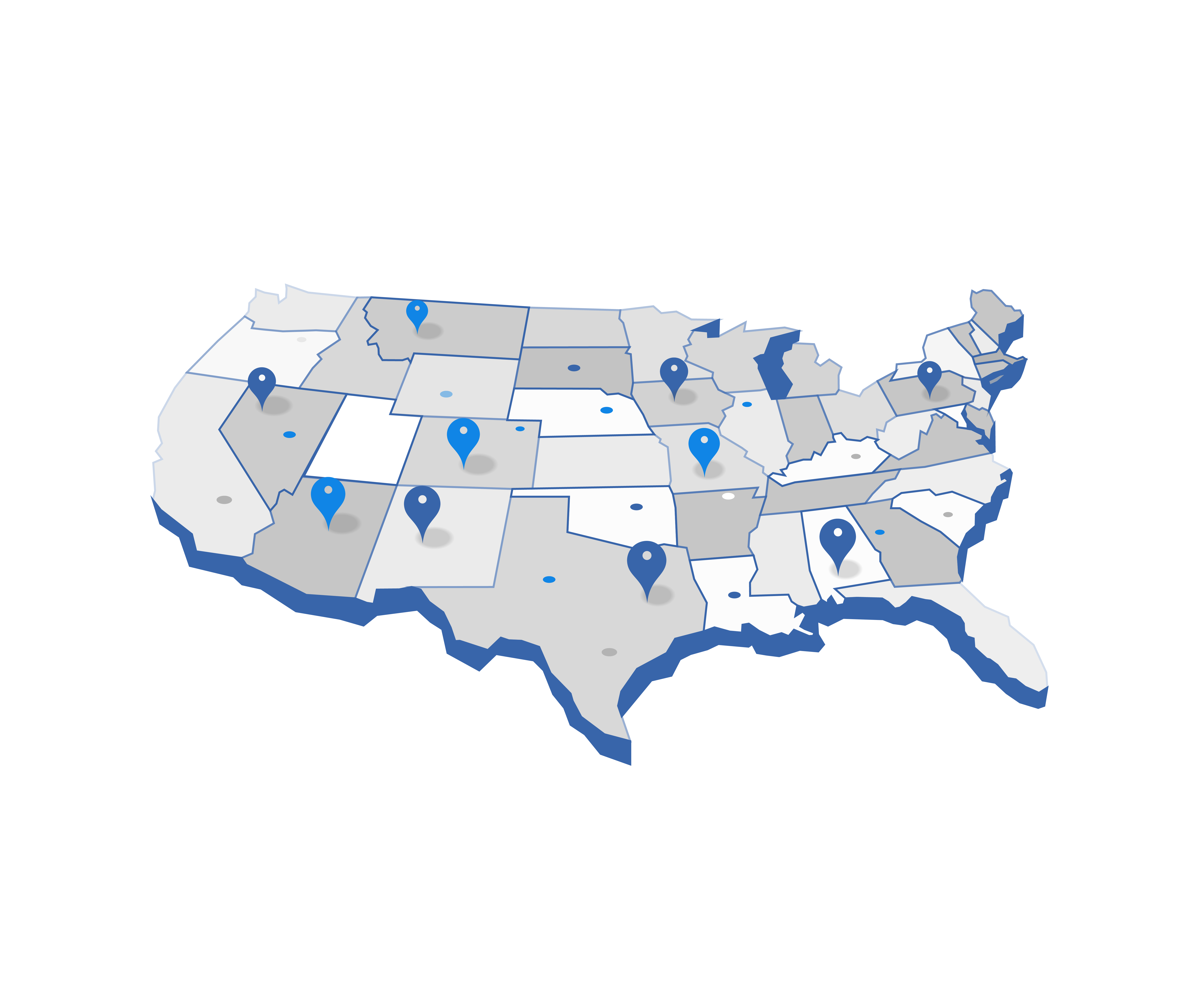 US States Territory Map