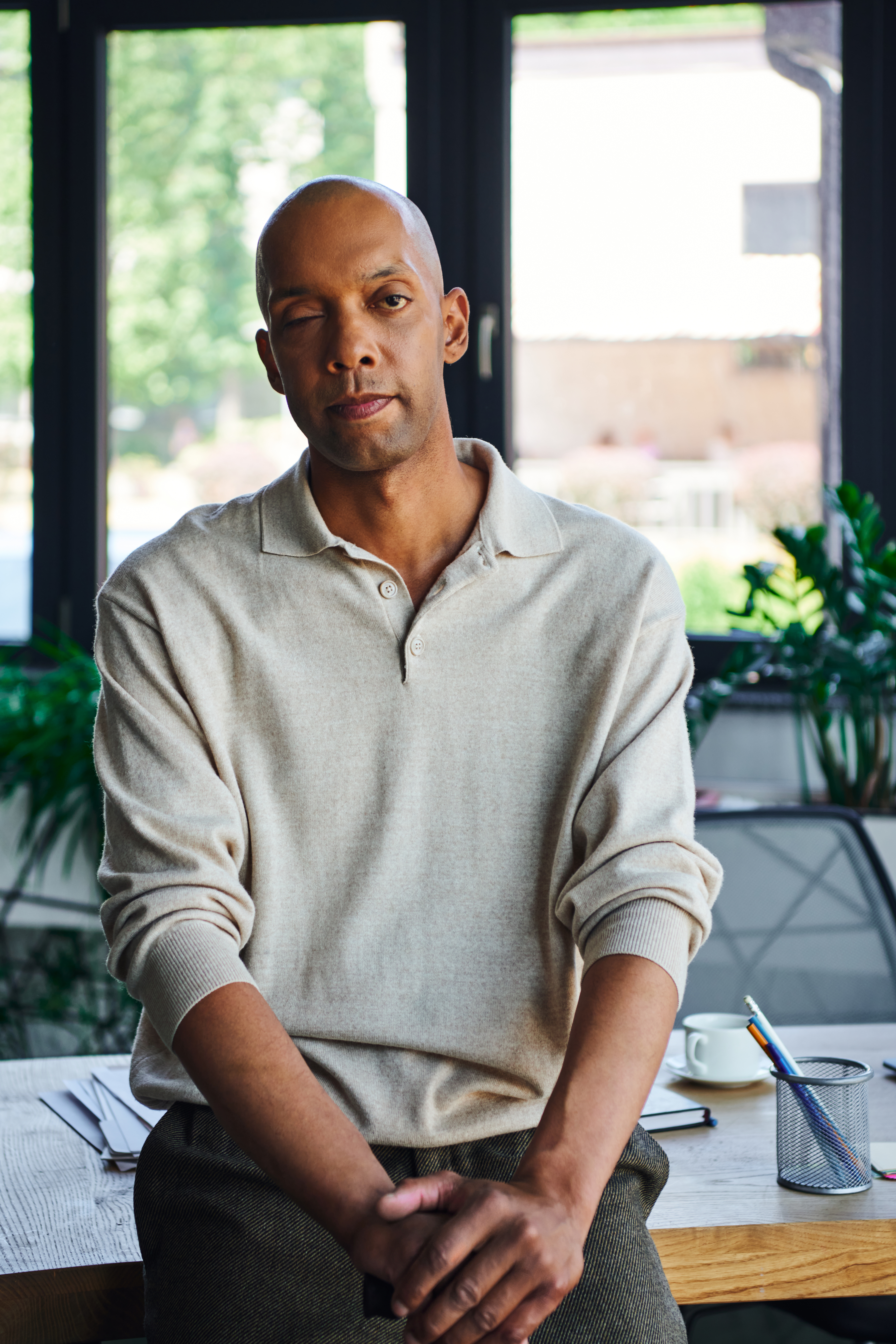 Patient with Myasthenia Gravis.