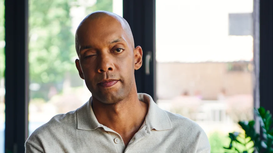 Patient with Myasthenia Gravis.