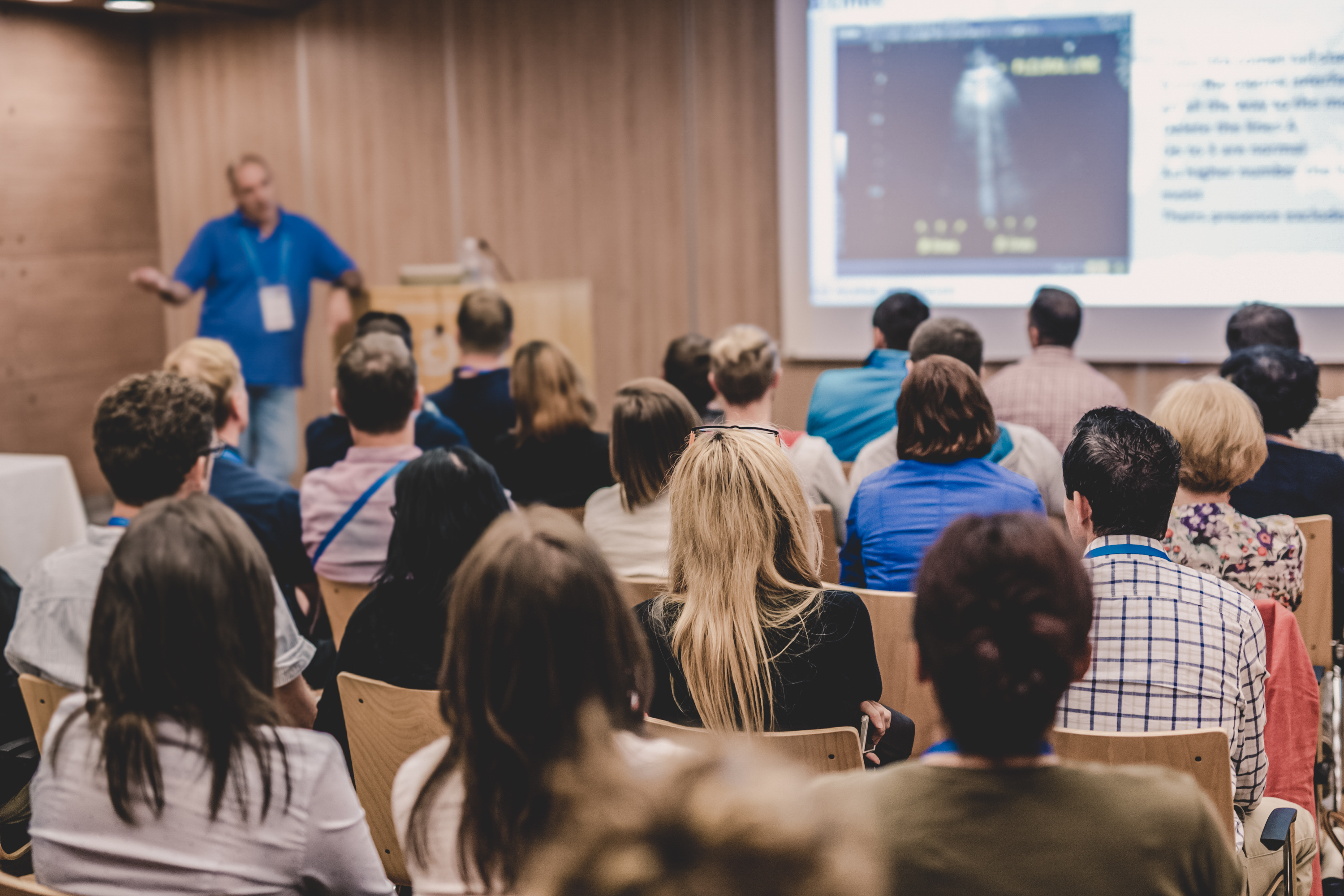 HCP talking at a Scientific Conference