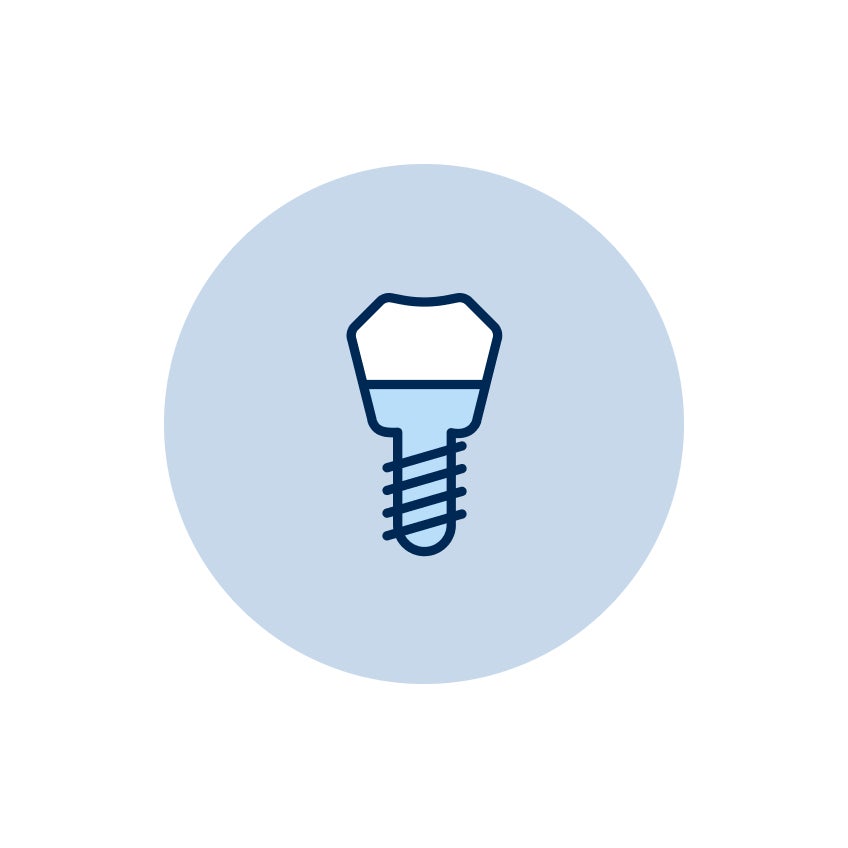 An image of multiple tooth dental implants from ClearChoice.