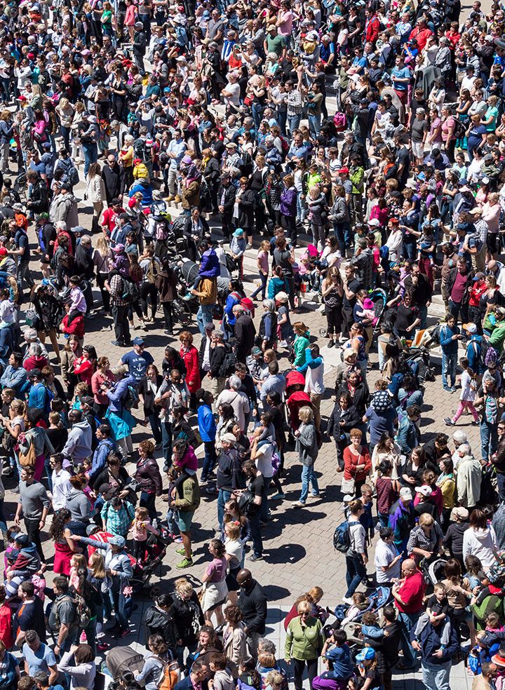 A large crowd of people