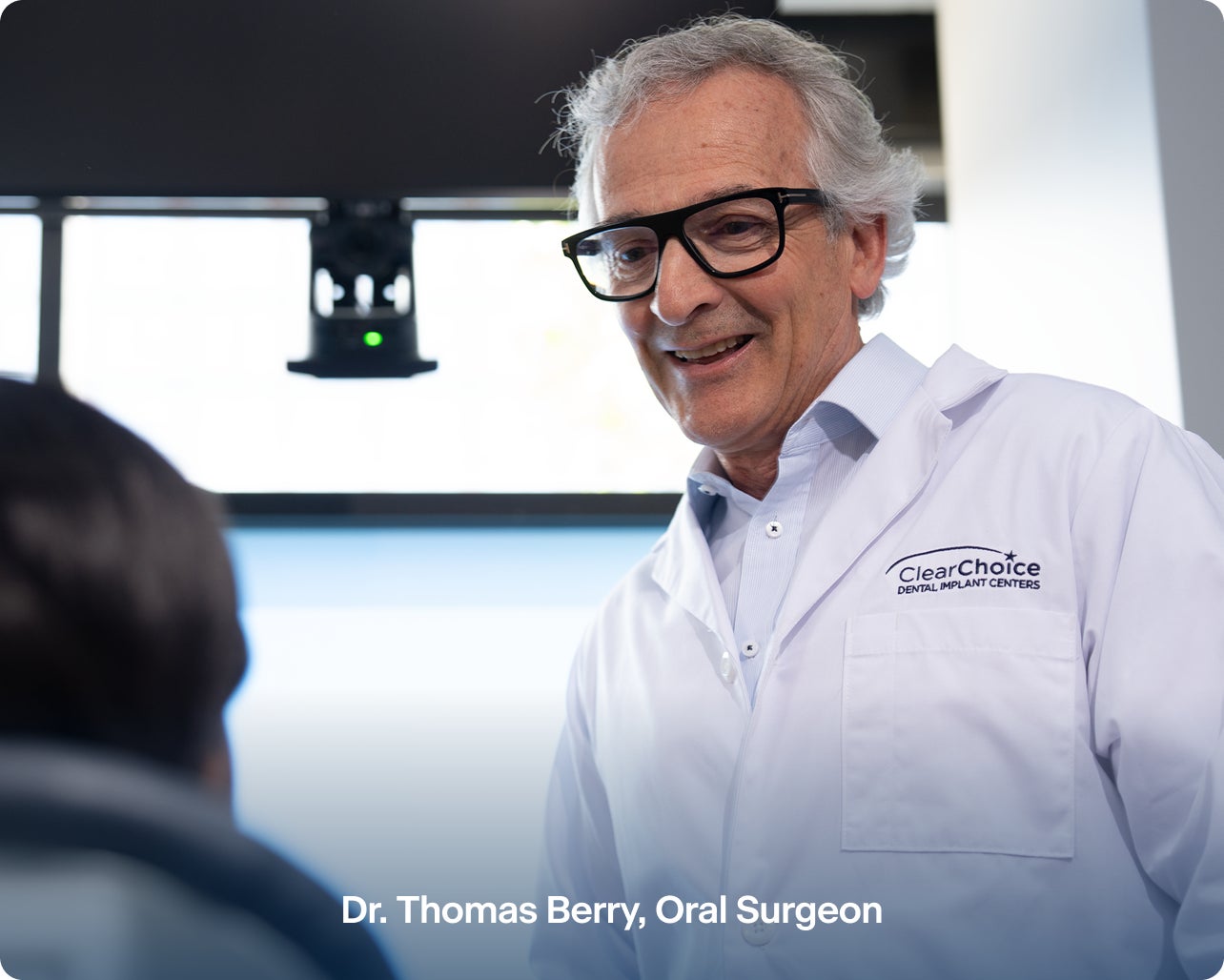 An image of Thomas Berry, an experienced oral surgeon at ClearChoice, with over 35-years of experience in dental implants.