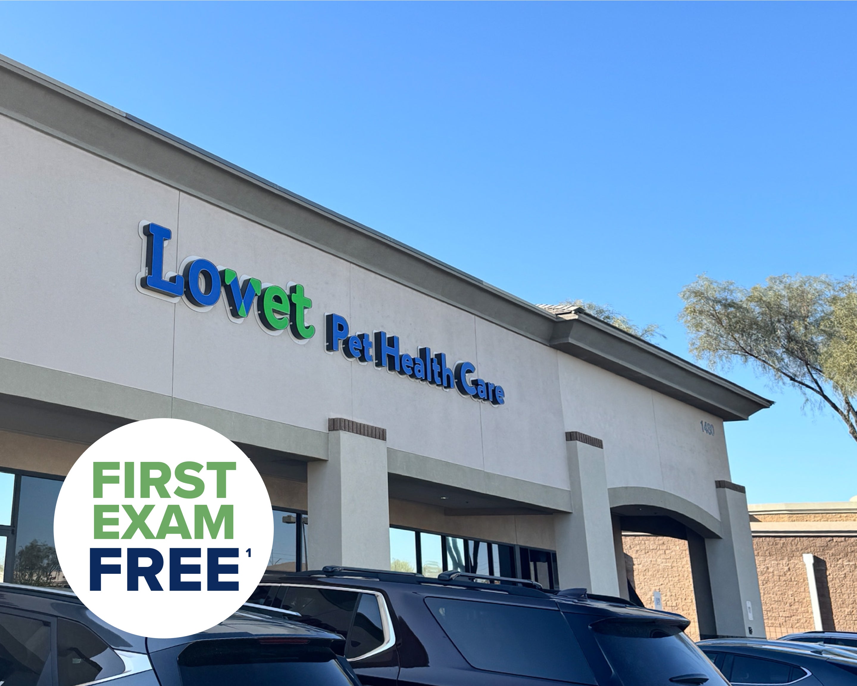 The exterior of Lovet Pet Health Care's North Buckeye location.