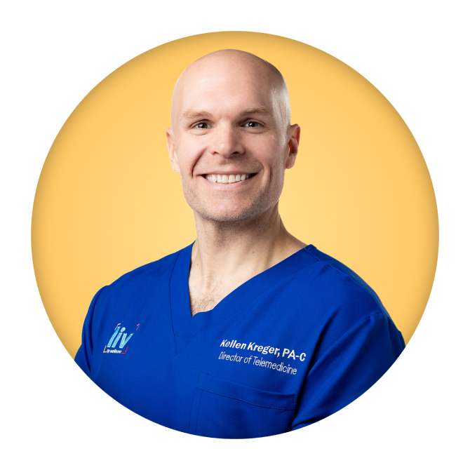 A photo of Kellen Kreger, director of telemedicine at LIV by WellNow.