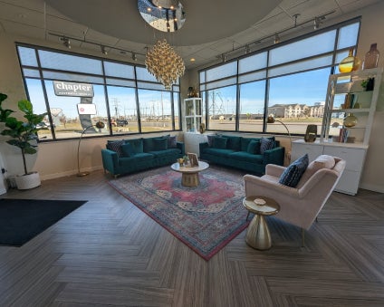 Guest sitting area at Chapter Aesthetic Studio in Fargo, ND