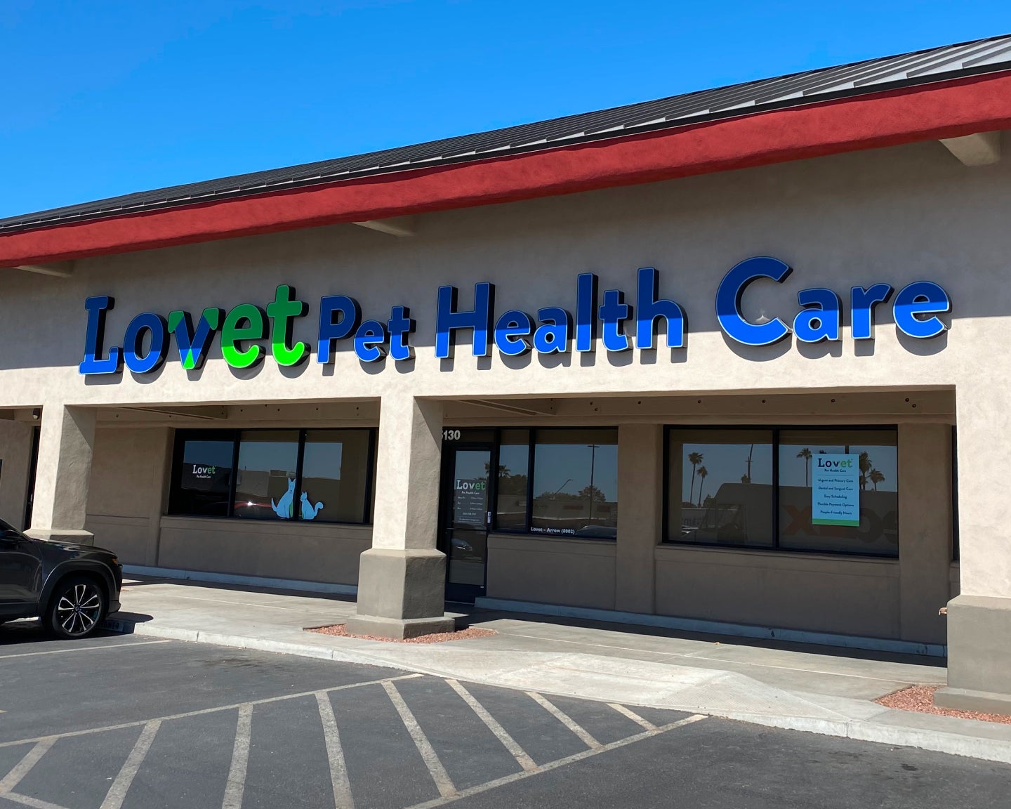 An exterior shot of Lovet Arrow, our flagship hospital.