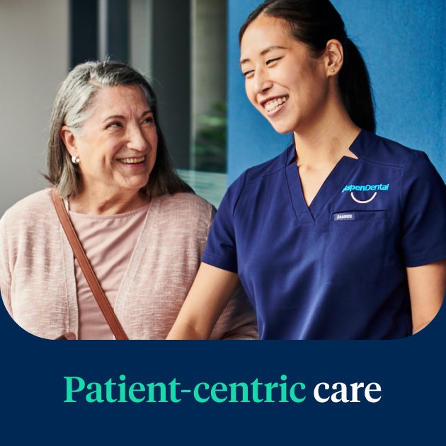 An Aspen Dental nurse providing personalized and patient-centric care for the Signature Elite service, ensuring comfort and support throughout the process.