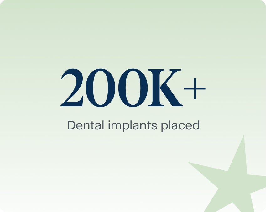 An image of the third reason why a patient should choose ClearChoice: over 200,000 implants have been placed by our centers.