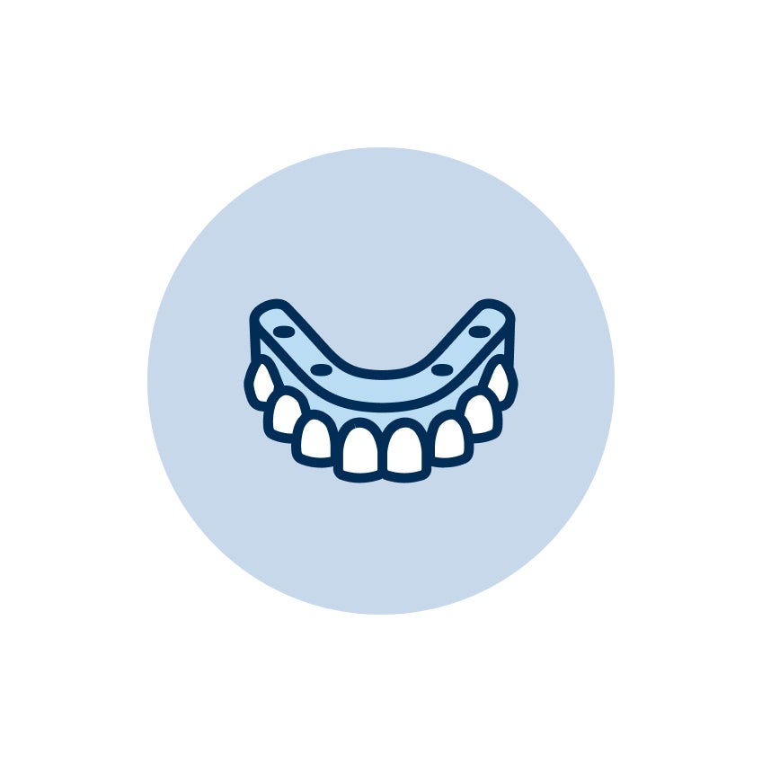 An image of a full mouth arch dental implant from ClearChoice.