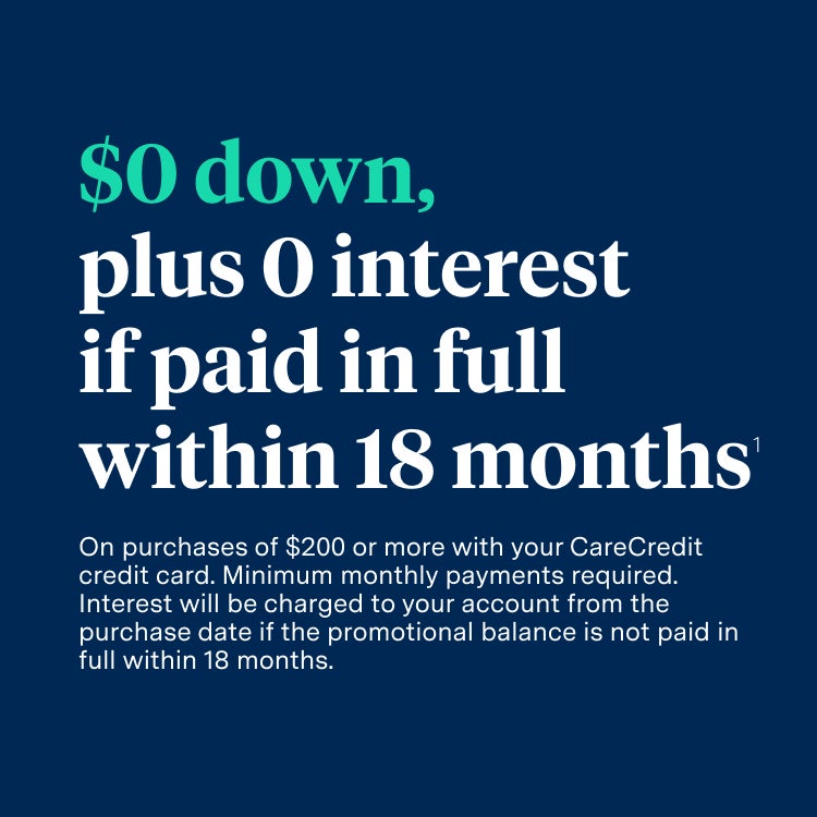 $ 0 down plus 0 interest if paid in full within 18 months