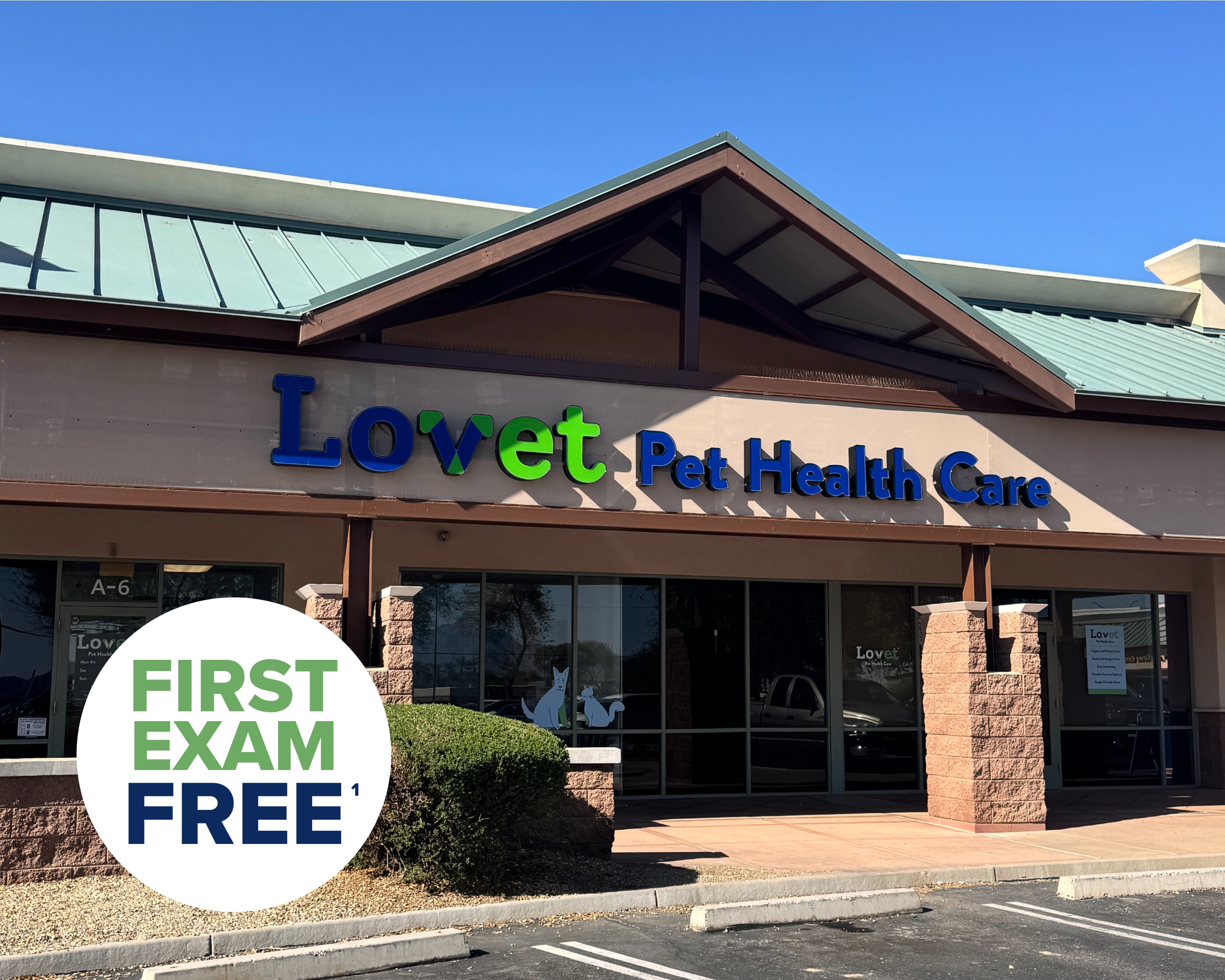 The exterior of Lovet Pet Health Care's Goodyear location.