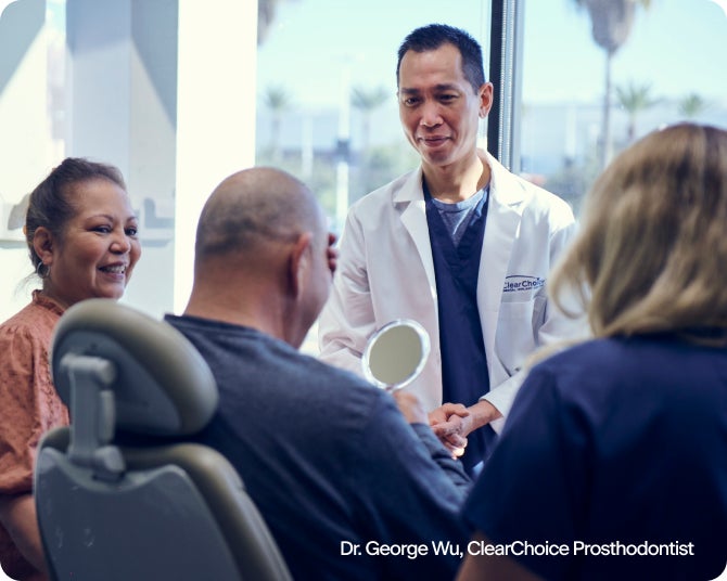 Meet Dr. George Wu as he celebrates another successful ClearChoice dental implant procedure.