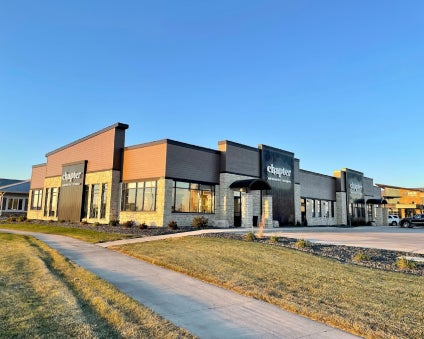 Exterior shot of Chapter Aesthetic Studio in Fargo, ND