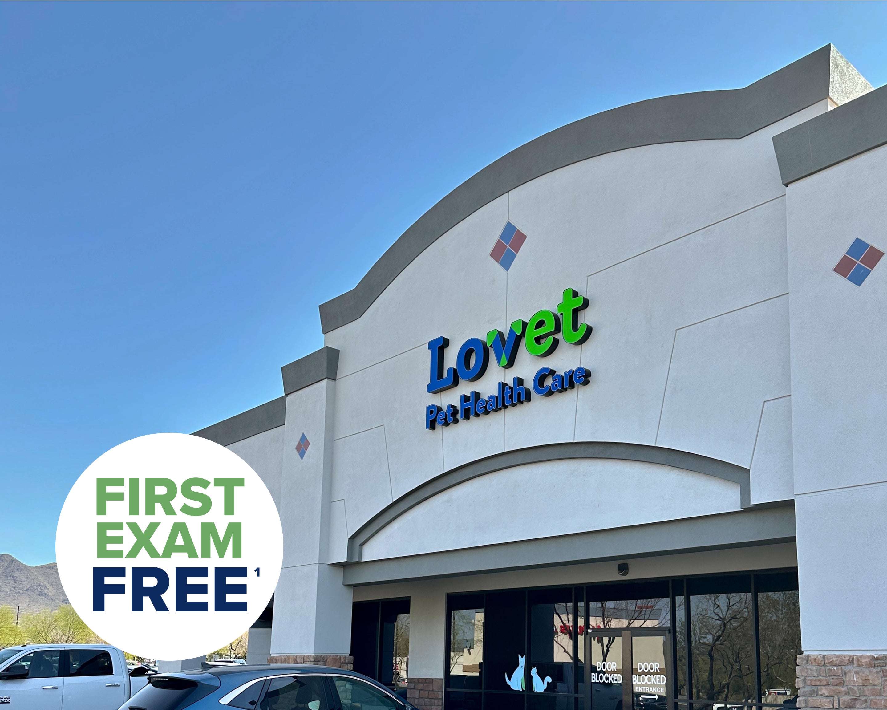 The exterior of Lovet Pet Health Care's Dove Valley location.