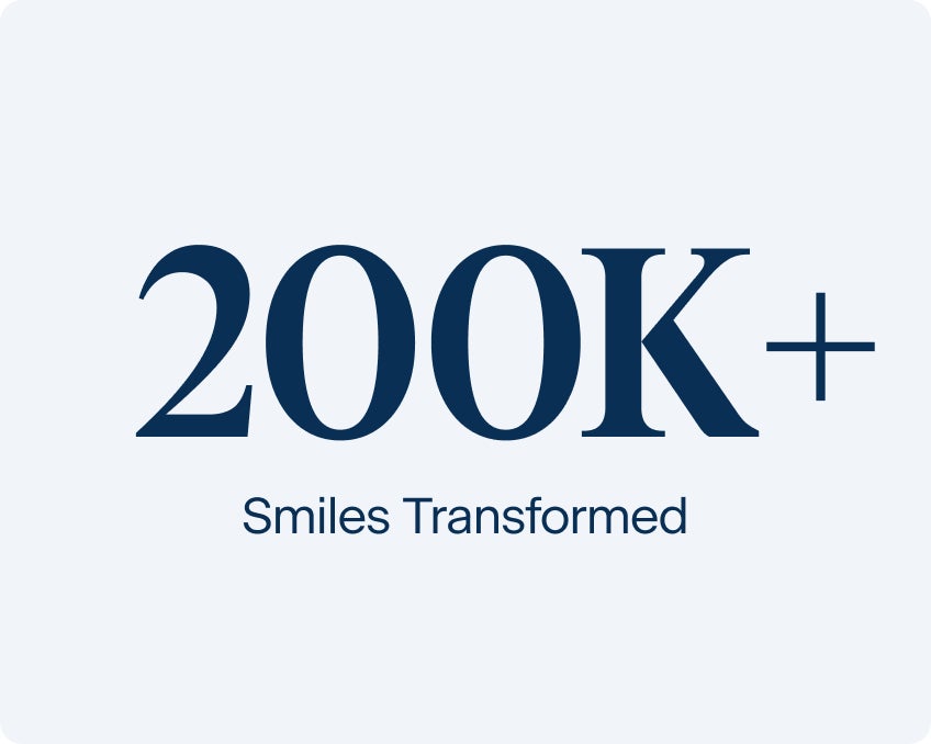 A logo that says 200k+ smiles transformed.