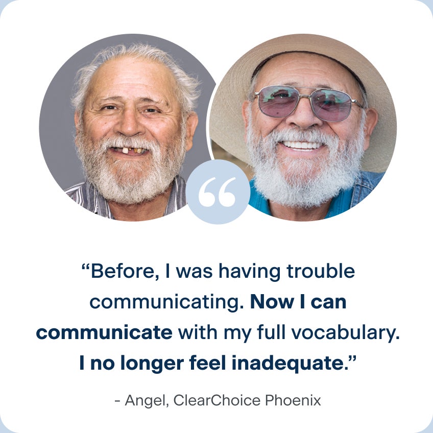 An amazing dental implant testimony from our Phoenix patient, Angel.