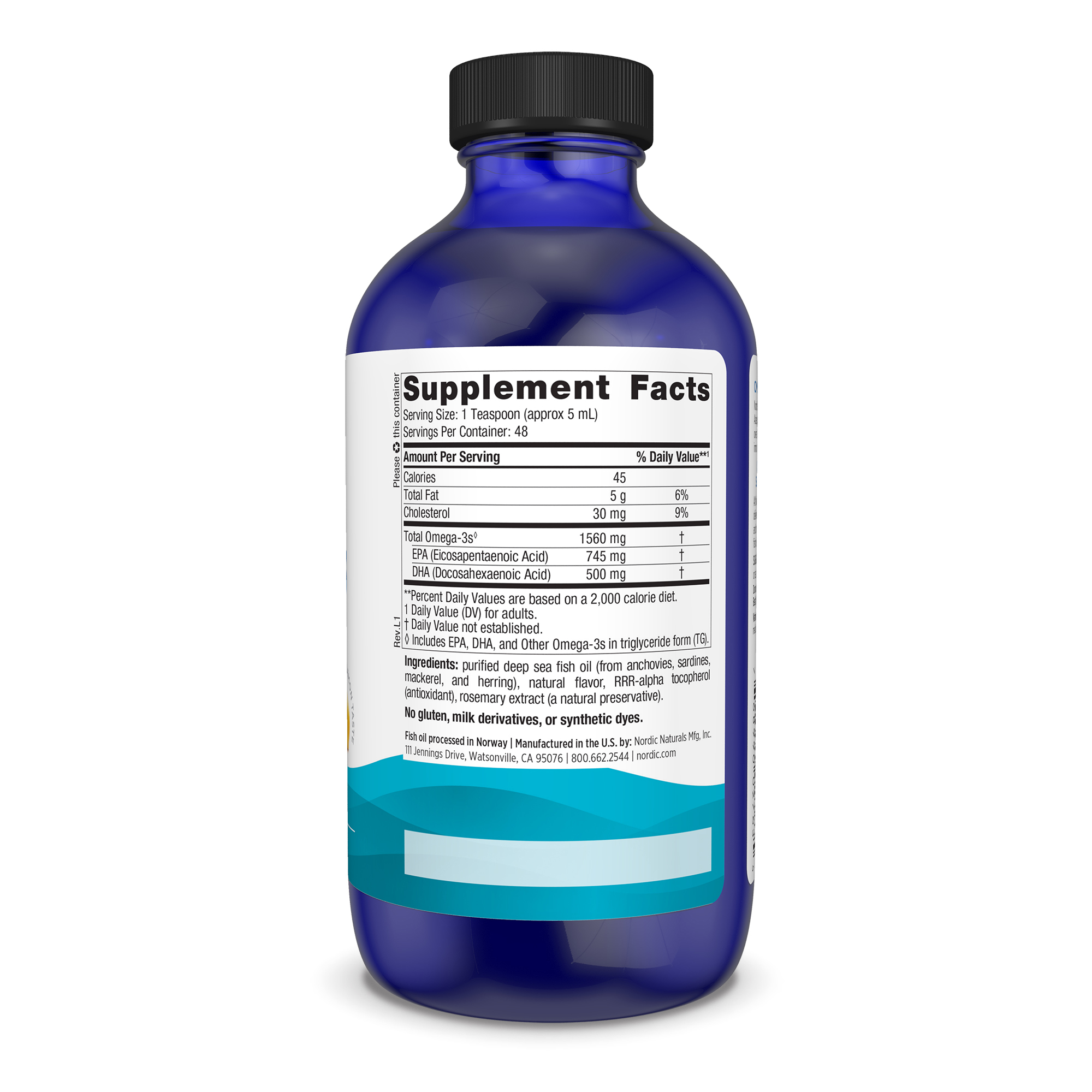 Omega-3 Lemon Liquid 8 Ounces