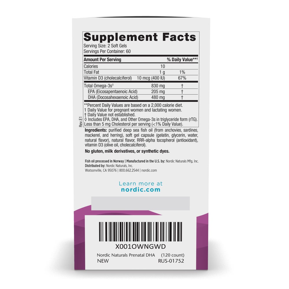 Prenatal DHA Strawberry Soft Gels 120 Count