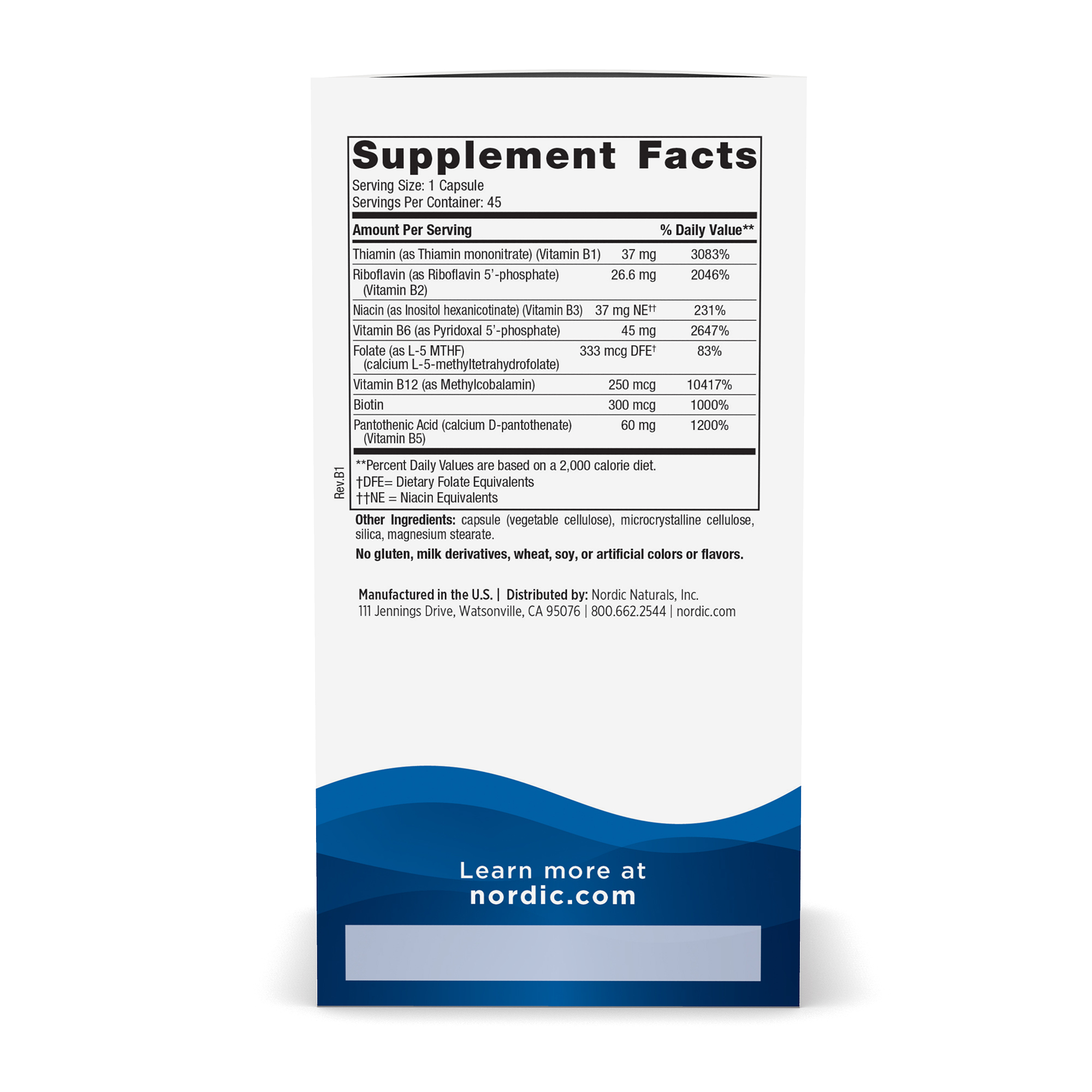 Vitamin B Complex | Coenzymated & Activated | Nordic Naturals