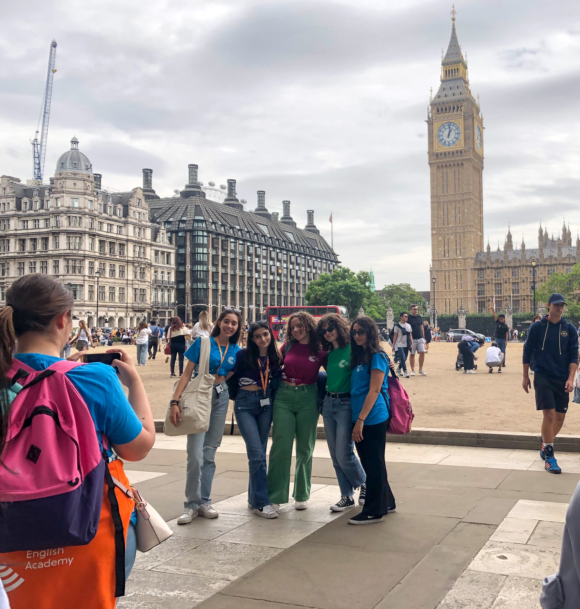 Students during excursion to London