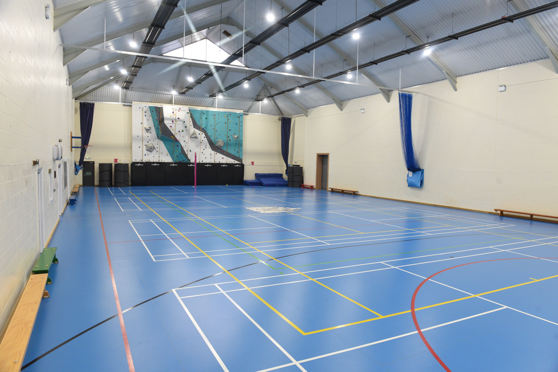 Sports hall at the Wales Summer Programme