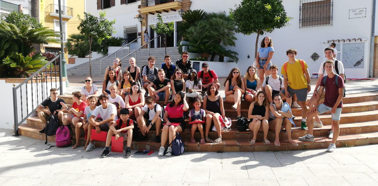 Students during school excursion in Malaga