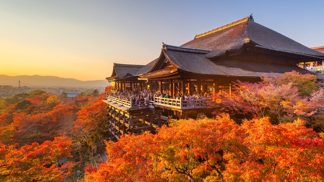 Kyoto, Japan at Kiyomizu-dera Temple in Autumn