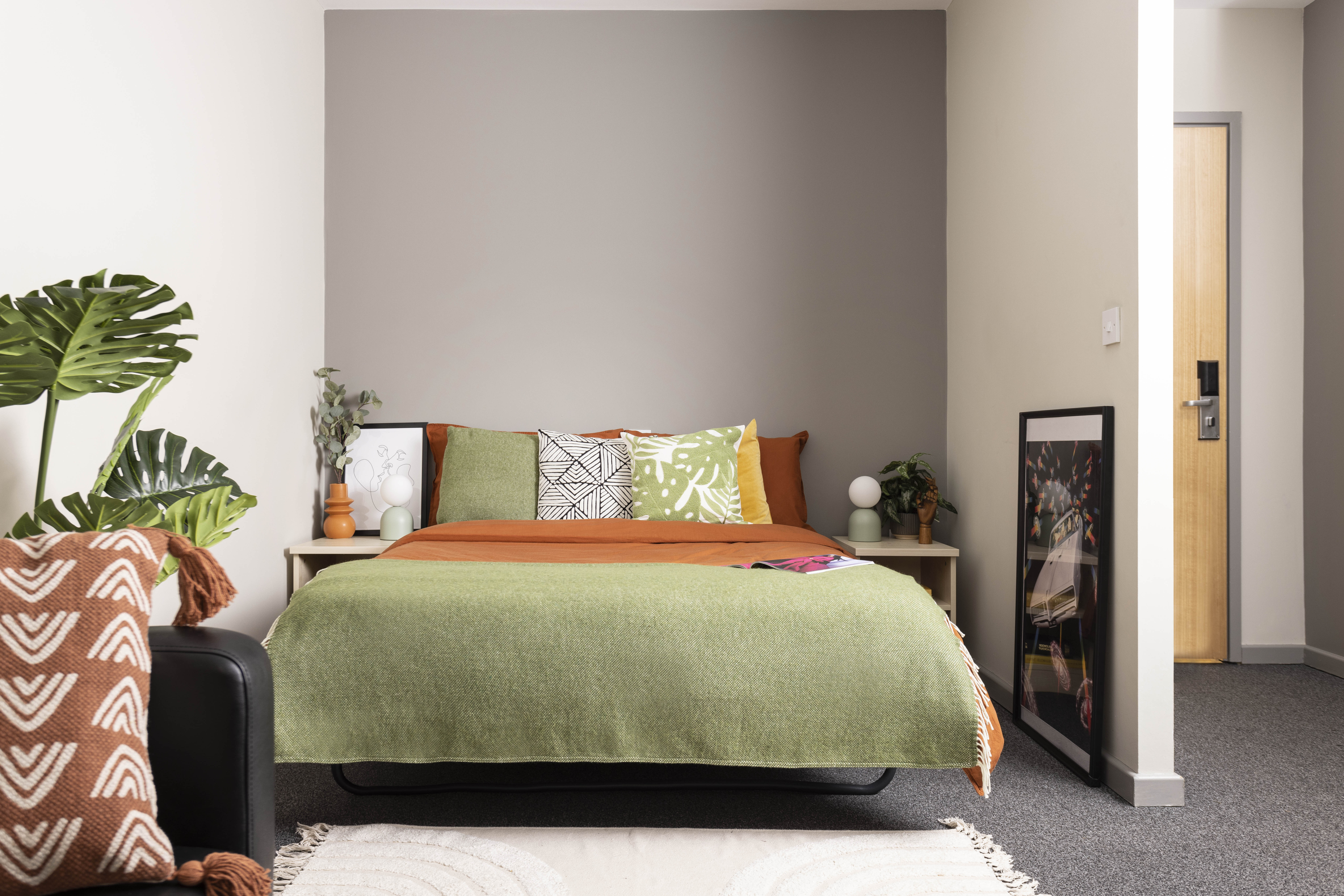 Kitchen of studio at Piccadilly Point Manchester