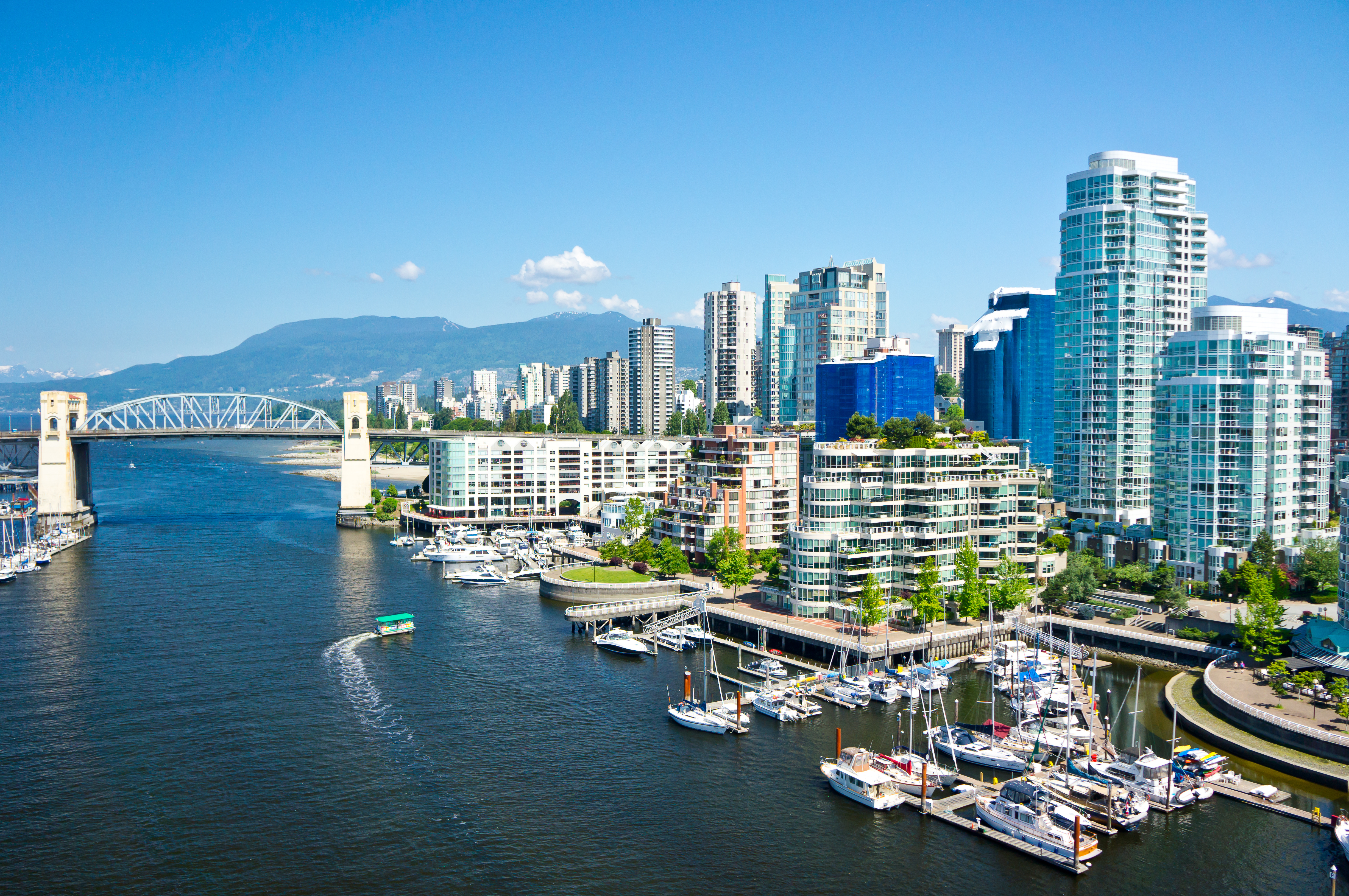 Sunny day in Vancouver, British Columbia.