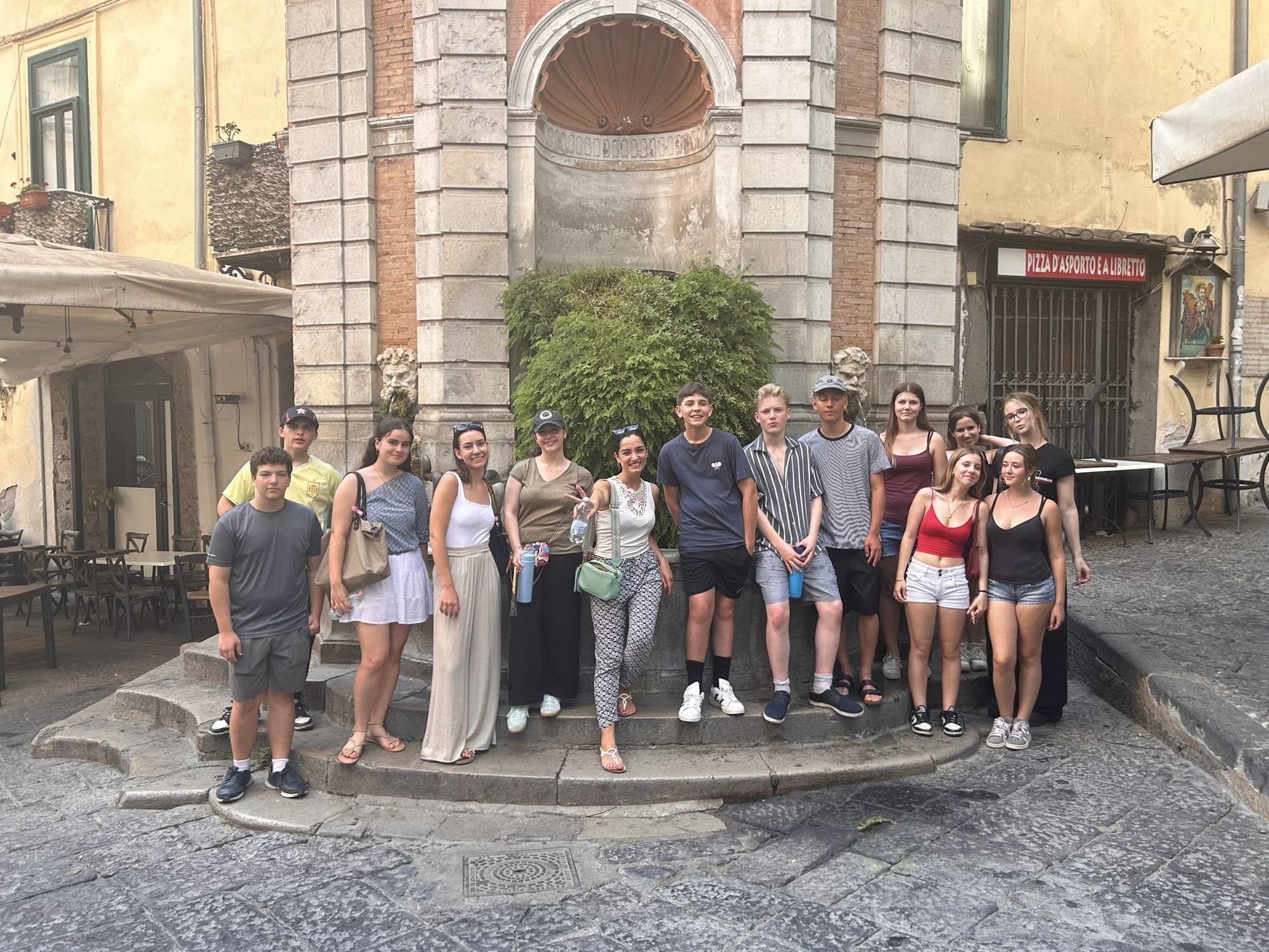 Students during city tour in Salerno
