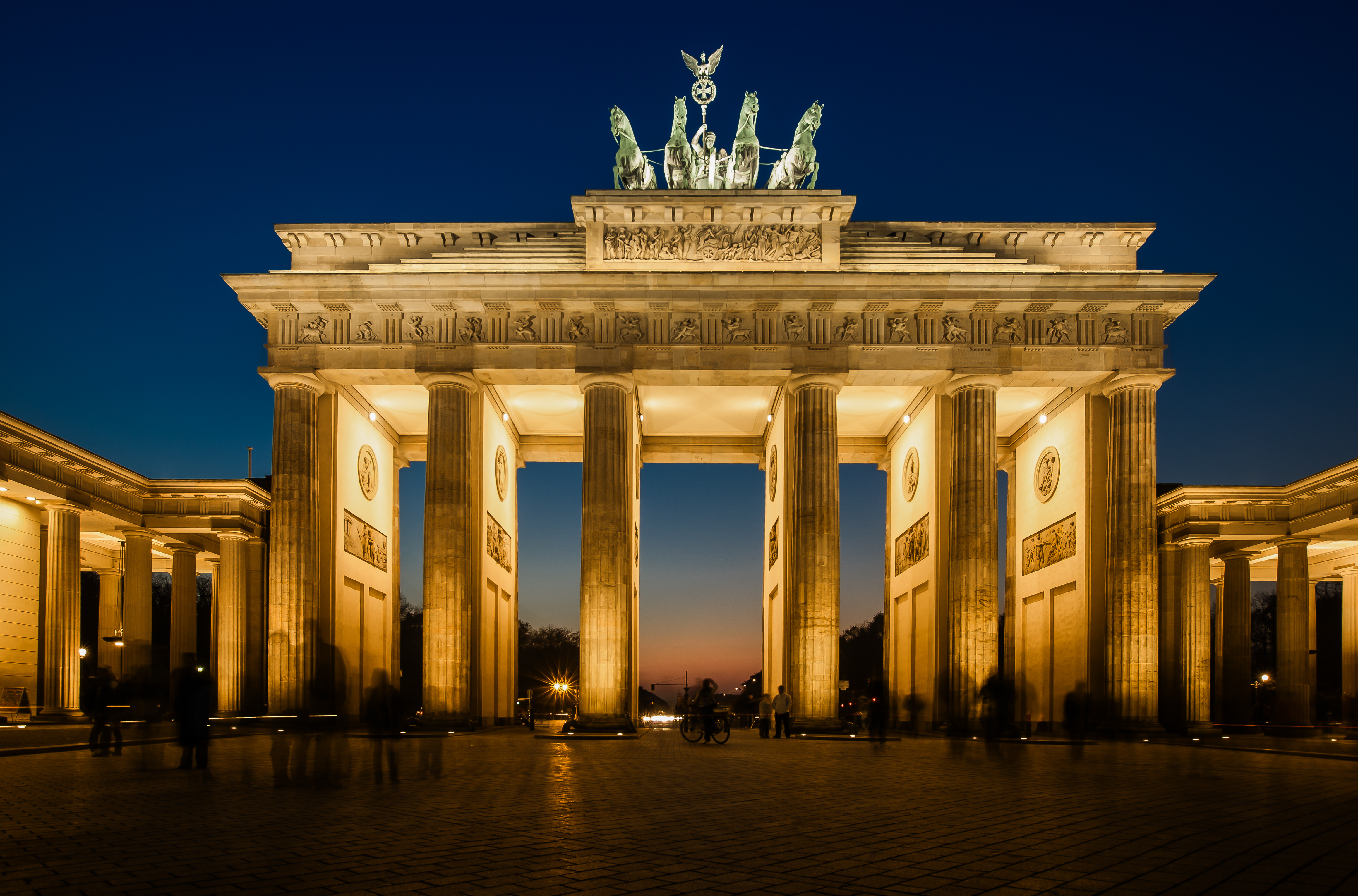 Brandenburg Gate at night in Berlin, Germany