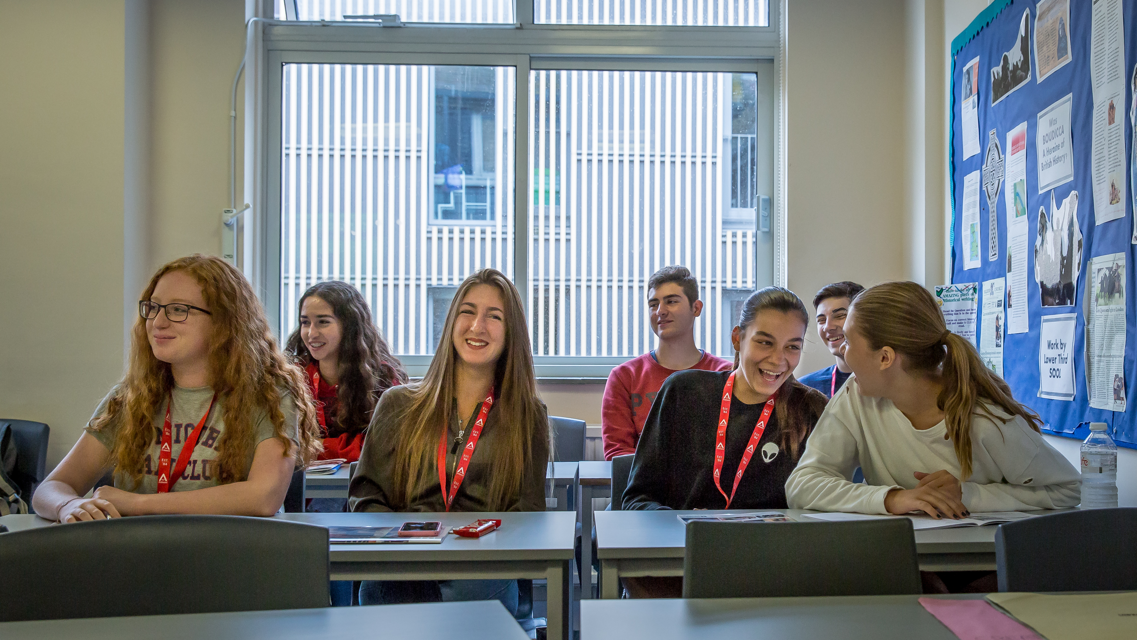 Students sitting in class