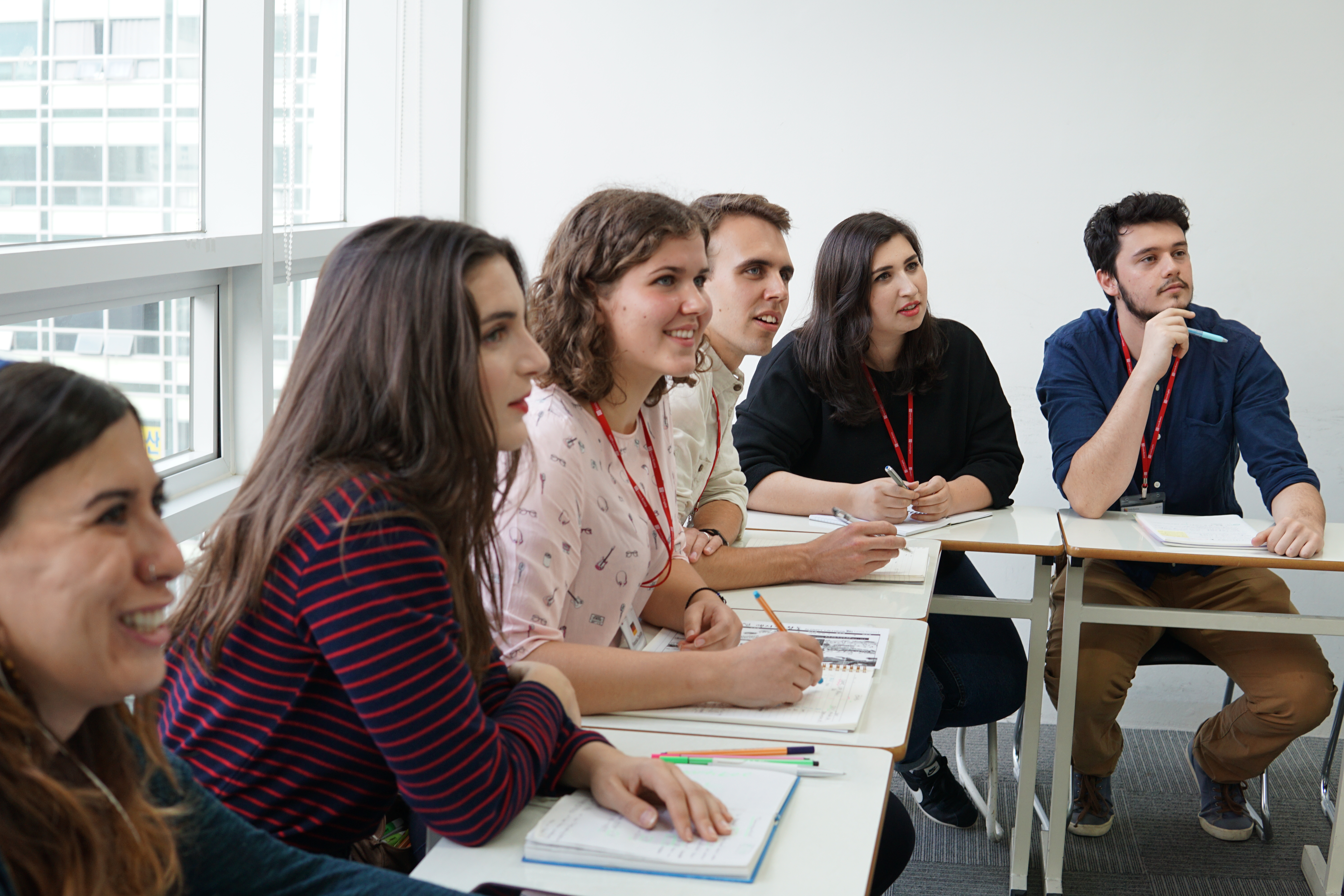 A group of students in a classroom